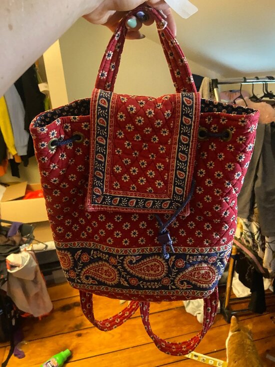 Vintage Vera Bradley Original Drawstring Backpack main image 4